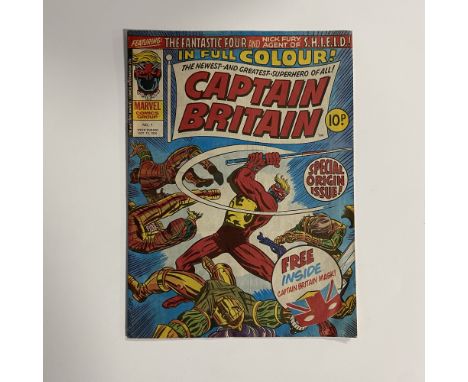 Captain Britain #1 Comic Book. First Captain Britian Comic