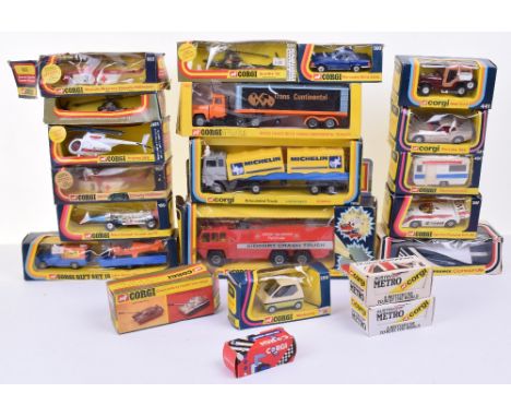 Collection of Boxed Corgi Toy Models, including Chubb Pathfinder Airport Crash Truck no.1103, Mack Truck with Trans-Continent