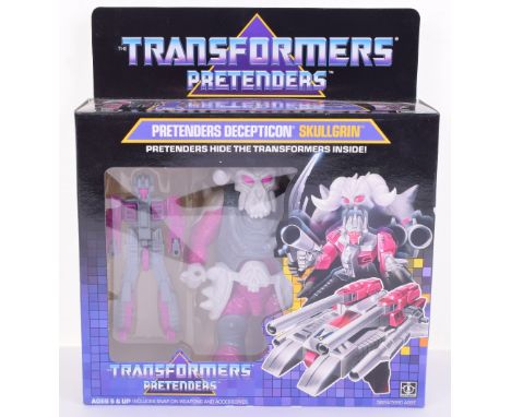 Boxed Hasbro G1 Transformers Pretenders Deception ‘Skullgrin’ 1987 issue, robot transforms to assault tank and back! in mint 