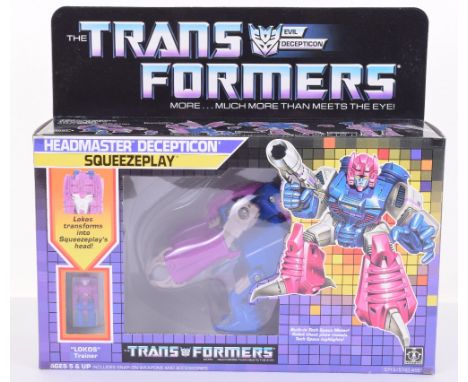 Boxed Hasbro G1 Transformers Headmaster Deception ‘Squeezeplay’ 1987 issue, transforms from crab to robot and back again! In 