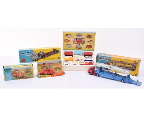 Three Boxed Corgi Toy Models, including Volkswagen 1200 in East African Safari Trim no.256 complete with information leaflet 