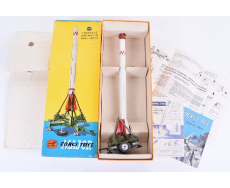 Corgi Major Toys 1112 ‘Corporal’ Guided Missile on Mobile Launcher, white/red  missile,military green launcher, in very good 