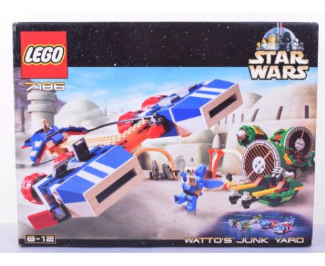 Lego Star Wars Wattos Junk Yard, Set 7186, 2001 issue, with instruction manual, set has been built, then re-bagged .Outer box