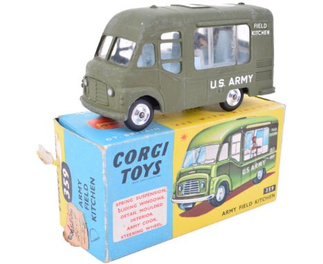 Corgi Toys 359 Smiths Karrier US Army Field Kitchen, military green body, pale blue interior, in excellent  condition, with a