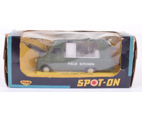 Spot-On Boxed 417 Bedford Army Field Kitchen, military green body in near mint condition, with a  fair original box, with inn