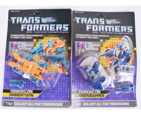  Two Original Carded Hasbro G1 Transformers, TR1 Terrorcon ‘Rippersnapper’ and TR2 Terrorcon ‘Sinnertwin’ 1987 issues transfo