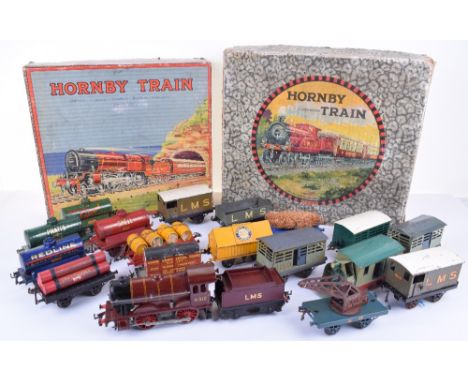 Hornby 0 gauge No.1 Special locomotive and Rolling stock, LMS No.1 Special c/w 0-4-0 engine No.4312 and LMS tender, maroon li