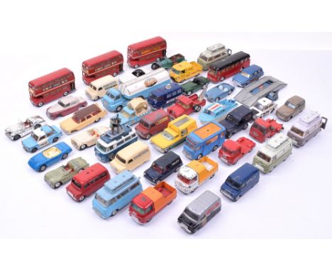 Quantity of Corgi Toys Cars and Commercial Models, Major Big Bedford Tractor Unit, 3x London transport Routemaster complete w