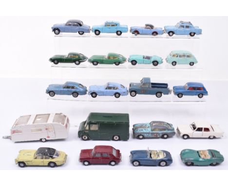 Twenty Spot-On (Triang) Die-Cast 1:42 scale Models, 2 x Aston Martin, Consul Classic, Armstrong Siddeley Sapphire, Jensen, MG