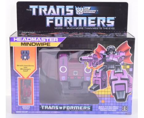 Boxed Hasbro G1 Transformers Headmaster ‘Mindwipe’  with VORATH Trainer,1986 issue, transforms from bat to robot and back! In