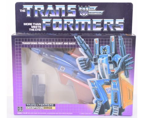 Boxed Hasbro G1 Transformers Deception ‘Dirage’ 1985 issue, transforms from plane to robot and back in mint boxed complete un