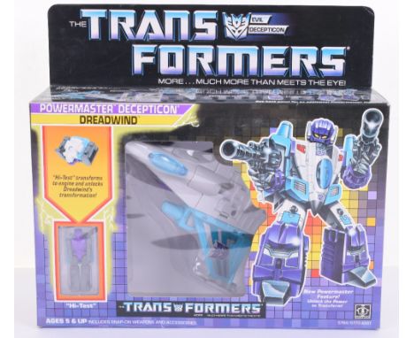 Boxed Hasbro G1 Transformers Powermaster Deception ‘Dreadwind’ 1987 issue, transforms from jet  to robot and back! In mint bo