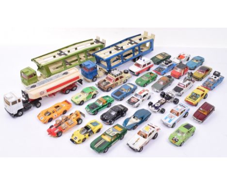 Quantity of Corgi Toy  Unboxed Models, including 2x Major Car Transporters, Ford GT.70, Ferrari Dino Sport, 2x Hillman Hunter