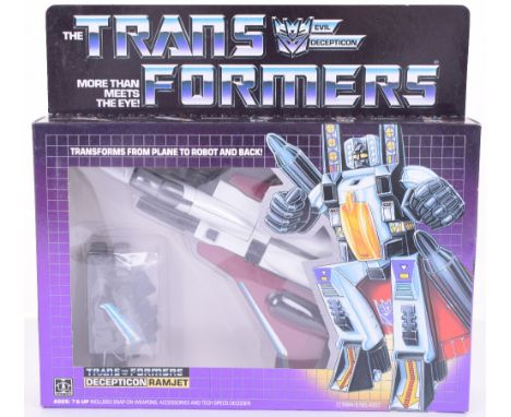 Boxed Hasbro G1 Transformers Deception ‘Ramjet’ 1985 issue, transforms from plane to robot and back in mint boxed complete un