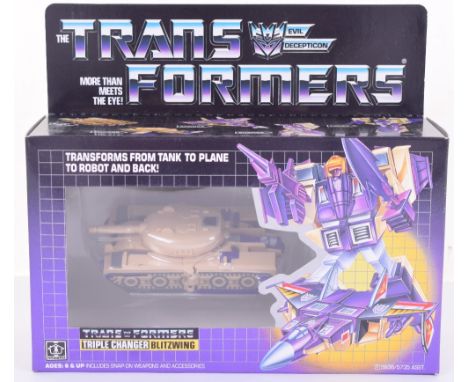 Boxed Hasbro G1 Transformers Triple Changer ‘Blitzwing’ 1985 issue, transforms from tank to plane to robot and back! In mint 