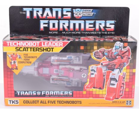 Boxed Hasbro G1 Transformers TK5 Technobot Leader ‘Scattershot’  1986 issue, transforms from jet to robot and back in mint co
