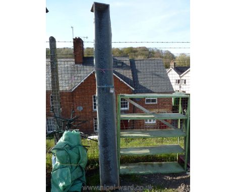 A 9ft galvanised two division sheep trough.