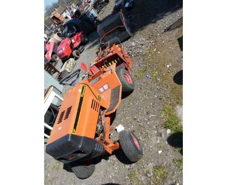 A Westwood TI500 mini tractor, complete with grass cutting attachment, brush and collection box, a/f.