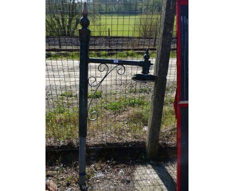 A metal electric light bracket.