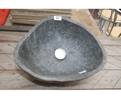 A granite style hand basin 16 1/2" x 13".