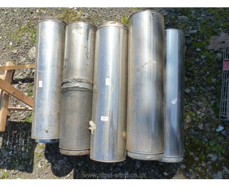 9 lengths of stainless steel flue pipe.