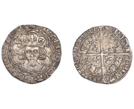 Richard III (1483-1485), Groat, London, type IIb, mm. boar’s head (no.2), ricard di gra rex angl franc, early ls both sides, 