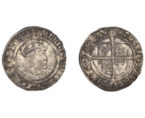 Henry VIII (1509-1547), Second coinage, Groat, Tower, mm. rose, henric viii d g r agl z france, bust right with ‘Roman’ nose,