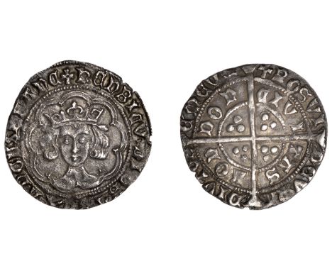 Henry VI (Restored, 1470-1471), Groat, London, mm. pierced restoration cross, henricv di gra rex angl z franc, small trefoils