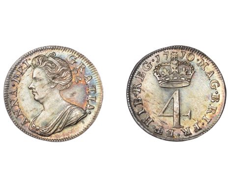 Anne (1702-1714), Groat, 1710, large crown (ESC 1487; S 3595B). Some light flecking, otherwise good extremely fine, attractiv