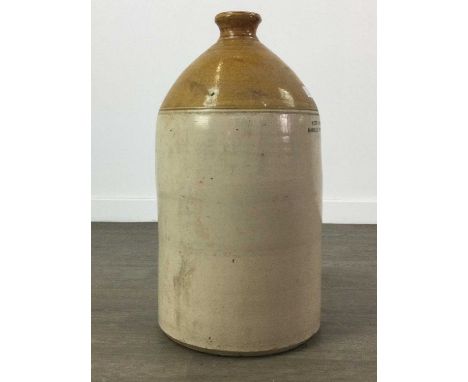 LARGE STONEWARE SPIRIT FLASK,55cm high