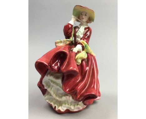 FOUR GOEBEL FIGURES OF CHILDREN,along with two Royal Doulton figures (6)