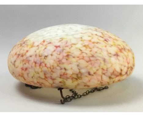 MOTTLED GLASS CEILING LIGHT SHADE,along with a smaller ceiling light (2)