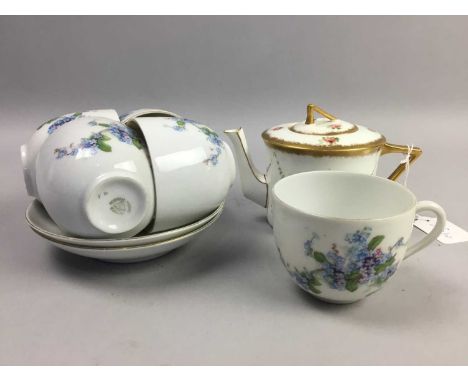 20TH CENTURY FLORAL AND GILT PART TEA SERVICE,along with other tea and coffee ware