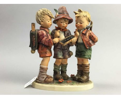 LARGE GOEBEL FIGURE OF THREE SCHOOLBOYS,25cm high