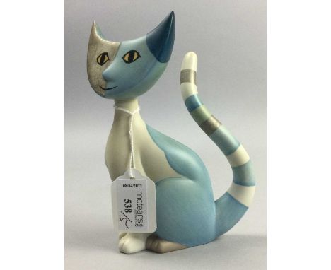 FIVE GOEBEL CAT FIGURES,by Rosina Wachtmeister, the tallest 17.2cm high