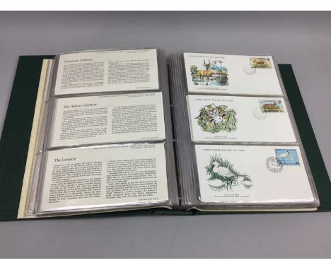 LOT OF VARIOUS STAMPS,along with first day covers, in eight albums
