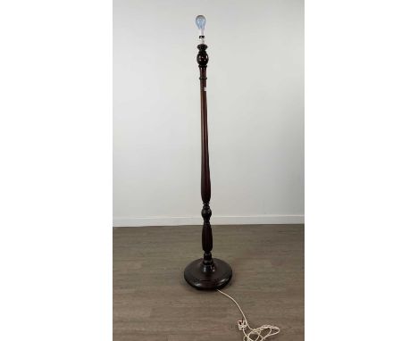 MAHOGANY FLOOR LAMP,162cm high overall