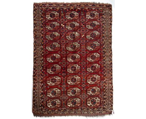 An antique Kizil Ayak red ground small carpet, 207 x 144cm