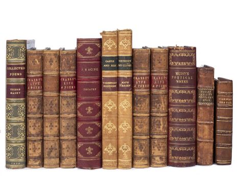 Hardy, Thomas. 'Collected Poems'. Macmillan, London 1928. Gilt blue full calf with red title (170 x 115mm). Kate O'Brien 'Wit