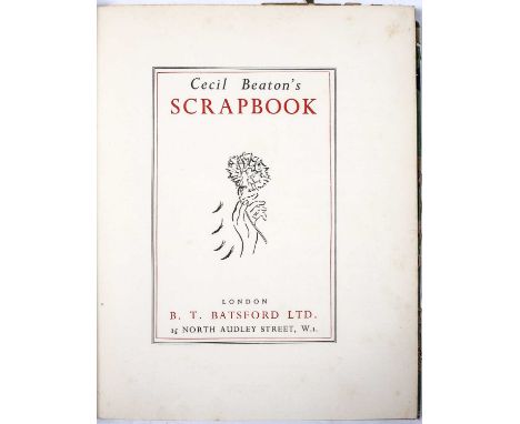 Beaton, Cecil (1904-1980) British Photographer. 'Cecil Beaton's Scrapbook', Batsford, London 1937 with printed 'manuscript' p