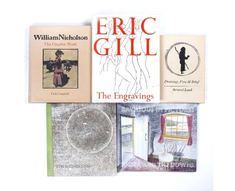 Eric Gill. The Engravings. Christopher Skelton Ed. Herbert Press 1990 plus four Art Reference. Bernard Leach, Eric Ravilious,