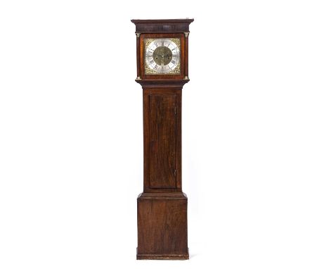 Samuel Whitchurch of KingswoodLongcase clock, oak, circa 1760-80, with engraved brass square dial, silvered chapter ring, and