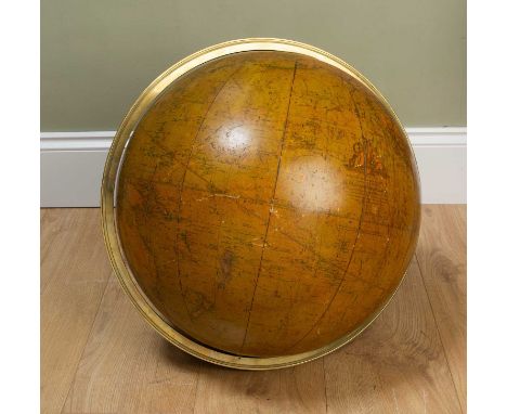 A William IV 16 inch library terrestrial globe dedicated to Sir Joseph Banks and manufactured by S. S. Edkins, the dedication