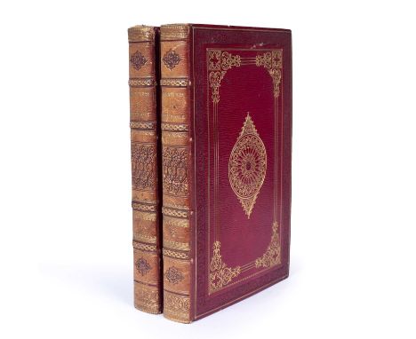 Fénelon, François. 'Aventures de Télémaque'. 2 Vols. Lequien, Paris 1820. With portrait frontispiece. 8vo. Full red morocco w