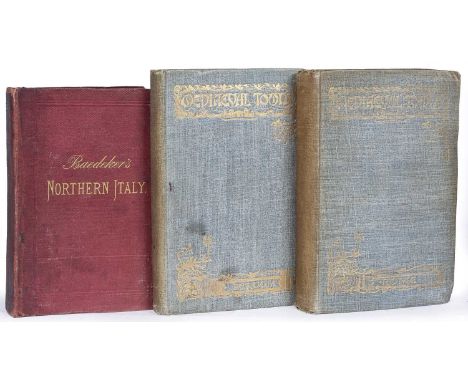 Baedeker, Karl. Northern Italy. Leipsic 1879 with folding map plus 'Mediaeval Towns - Rome and Perugia'. Dent 1898/1901. Blue