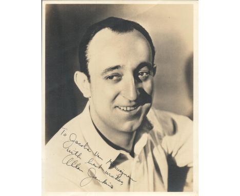 Allen Jenkins signed 10x8 sepia vintage photo dedicated comes with original Warner Bros personalised envelope dated 17th Aug 