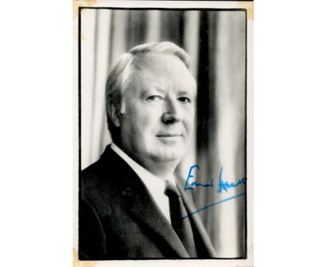 Edward Heath signed 6x4 black and white photo. Sir Edward Richard George Heath KG MBE (9 July 1916 - 17 July 2005) was a Brit
