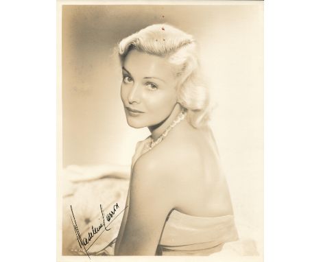 Madeline Carroll signed 10x8 vintage sepia photo with original Walter Wanger Productions mailing envelope dated June 1938. Ed