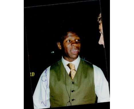 Chris Eubank signed 8x6 colour photo. Christopher Livingstone Eubank (born 8 August 1966) is a British former professional bo