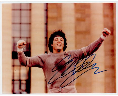 Sylvester Stallone signed Rocky 10x8 colour photo. American actor, screenwriter, director, and producer. After his beginnings